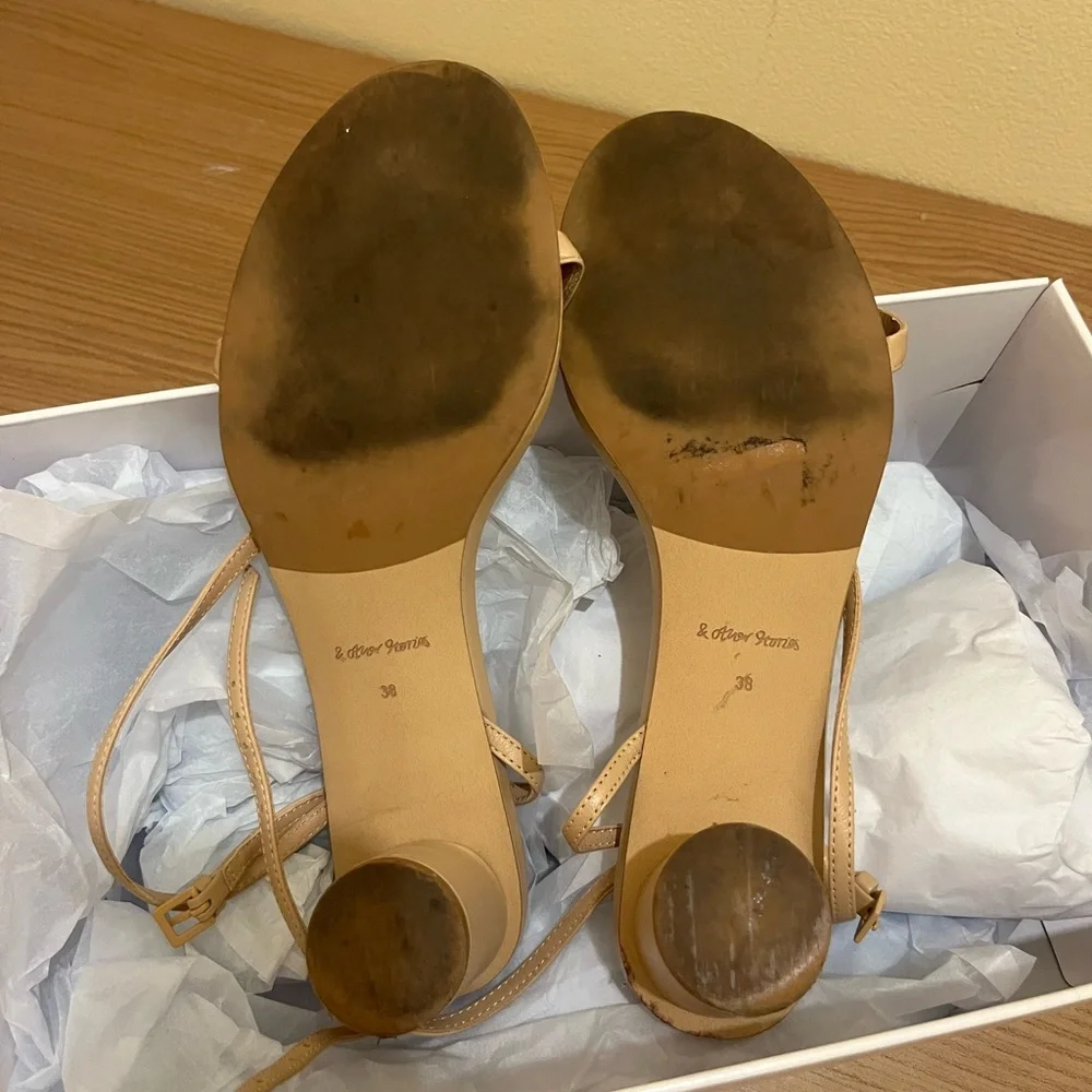 & OTHER STORIES minimalist block heel sandals - Picture 7 of 10